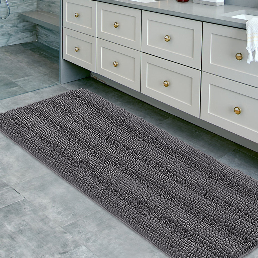 Ebern Designs Egista Microfiber Bath Rug with Non-Slip Backing & Reviews