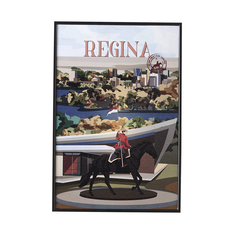 Regina Regina par Simone, reproduction d'art encadrée sous verre, H 15,5 po x l 10,5 po x P 1,5 po, Cadre flottant noir