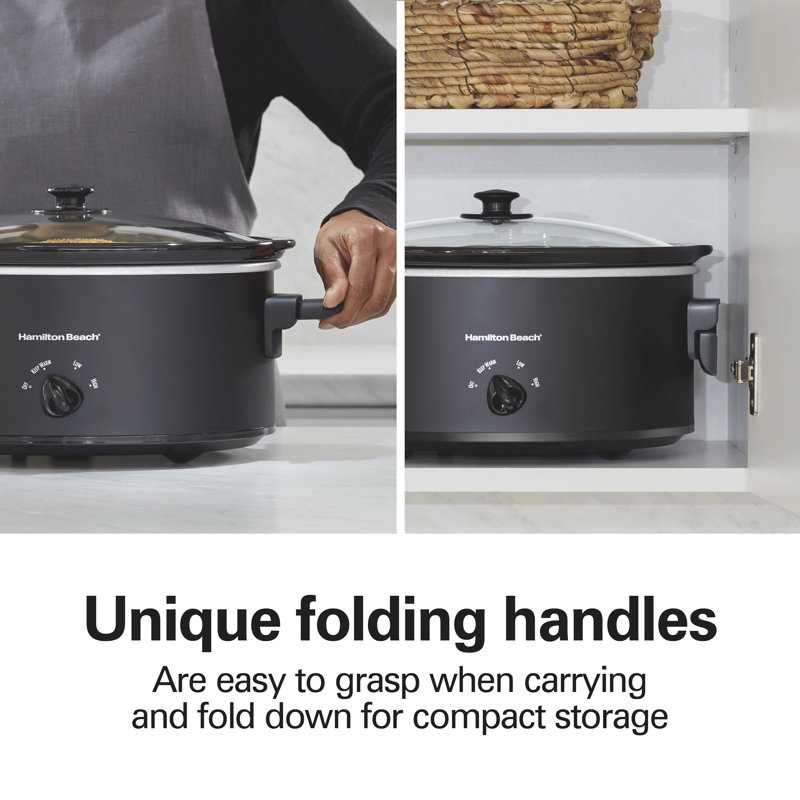 Hamilton Beach® 6 Quart Slow Cooker With Folding Handles
