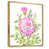Toile avec cadre flottant or
