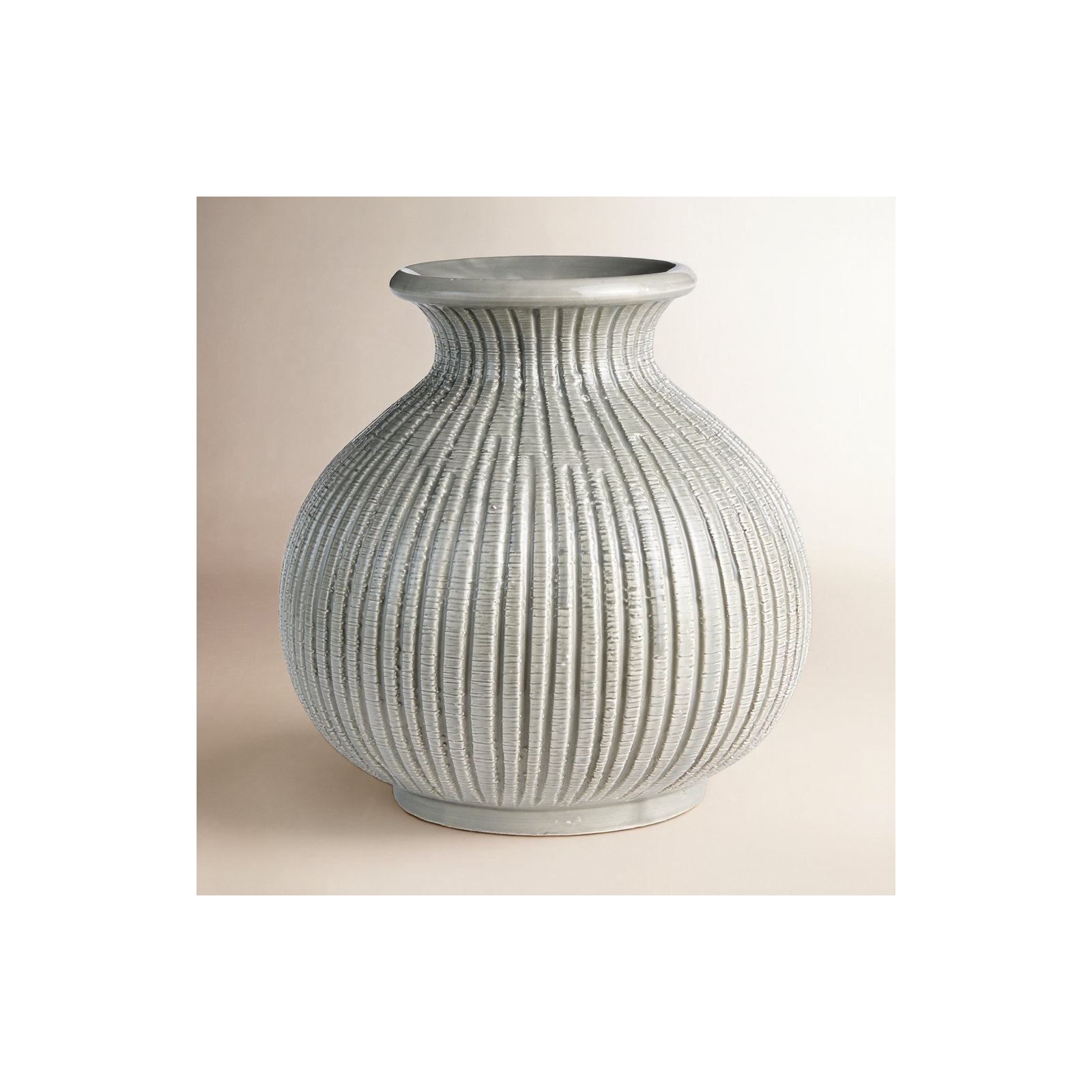 Humphreys 11'' Handmade Ceramic Table Vase, Gray