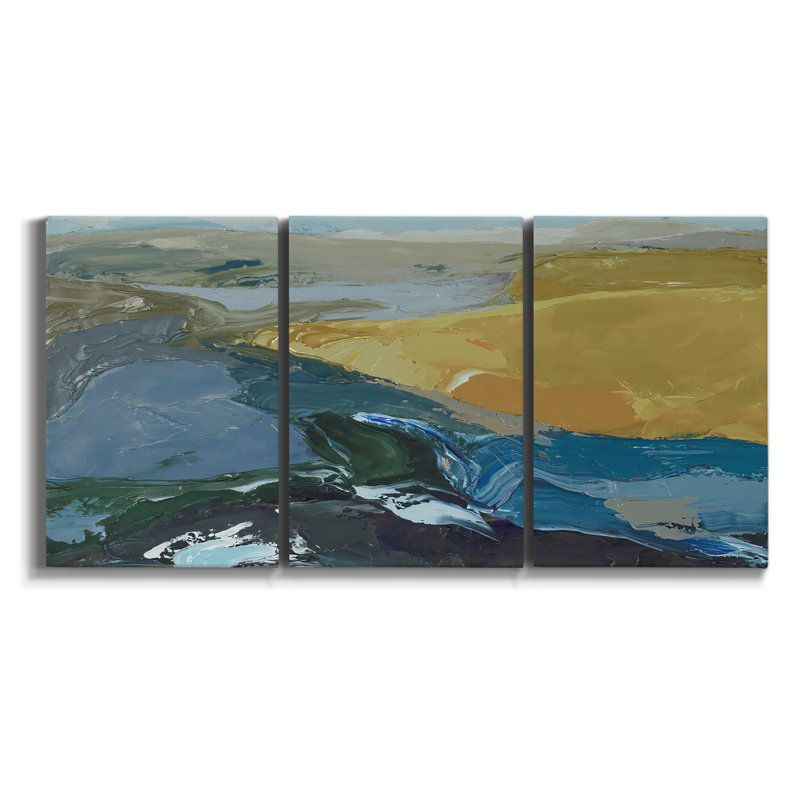 Floral Impressions V1, reproduction sur toile 3 pièces, H 60 po x l 120 po x P 2 po