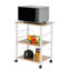 Étagère de poste de travail de chariot de rangement pour four à micro-ondes à 3 niveaux Baker's Rack