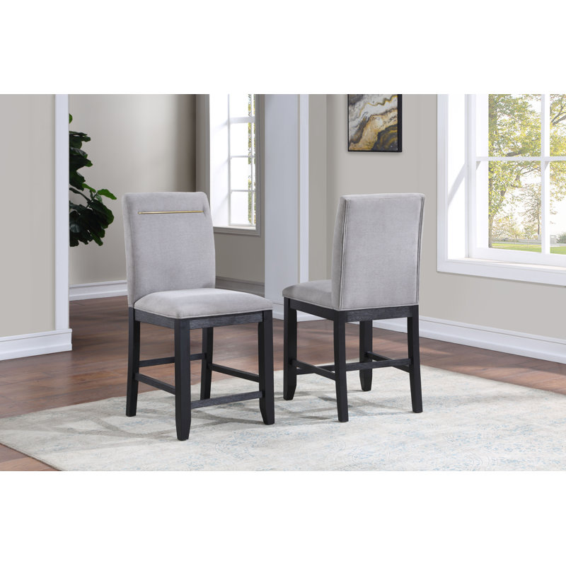 Donny Counter Chair - Grey (Set Of 2)
