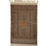 Global Rug One-of-a-Kind Hand-Knotted Hachlu Brown/Beige/Black 3'6" x 5'8" Wool Area Rug