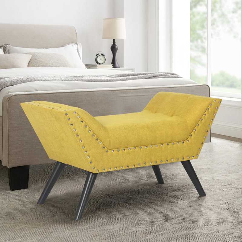 Banc rembourré Harfateh, Jaune