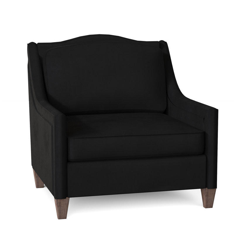 Jill Lounge Chair, Bella Black Performance Velvet