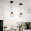 Luminaire suspendu simple avec abat-jour en verre