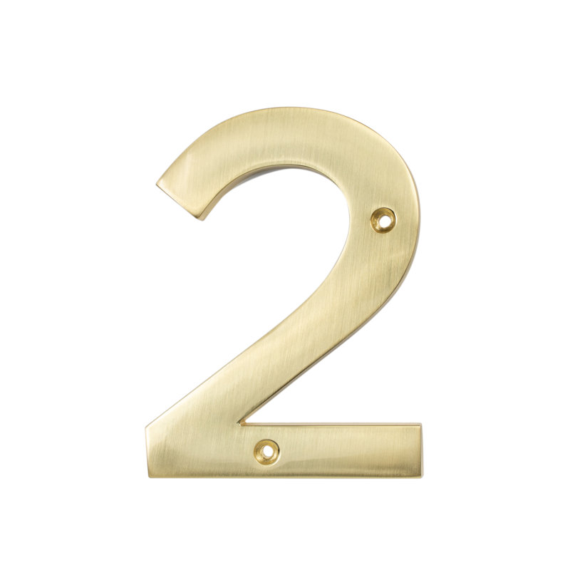 Zinc House Number 5 ", Laiton satiné, 2