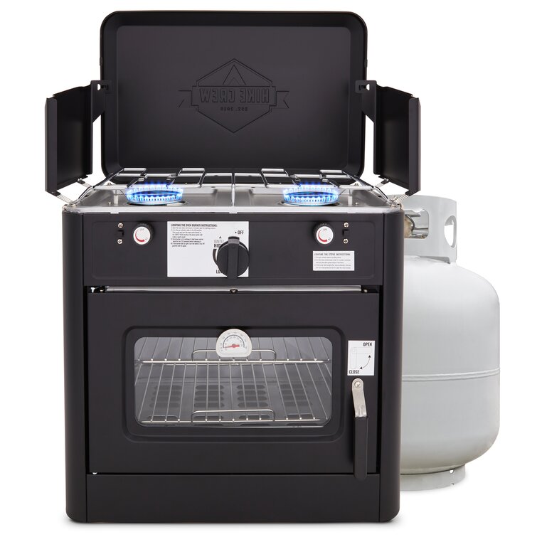Stansport 2-Burner Propane Stove With Piezo - Blue, 18 x 10 x 4 in