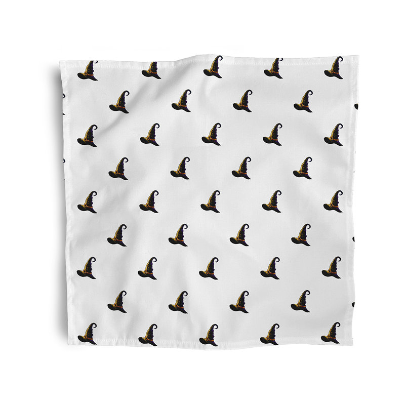 Ensemble de serviettes 4 pièces Witches Brew, L 18 po x L 18 po, Blanc