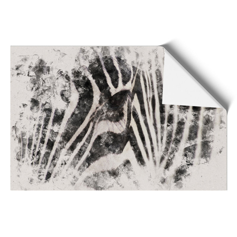 Zebra Watercolour - Frameless Print, 30cm H x 42cm W x 0.1cm D