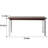 Mishak Walnut Solid Wood Top Metal Base Dining Table-2145229569