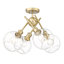 Manderly Glass Semi Flush Mount-95376511