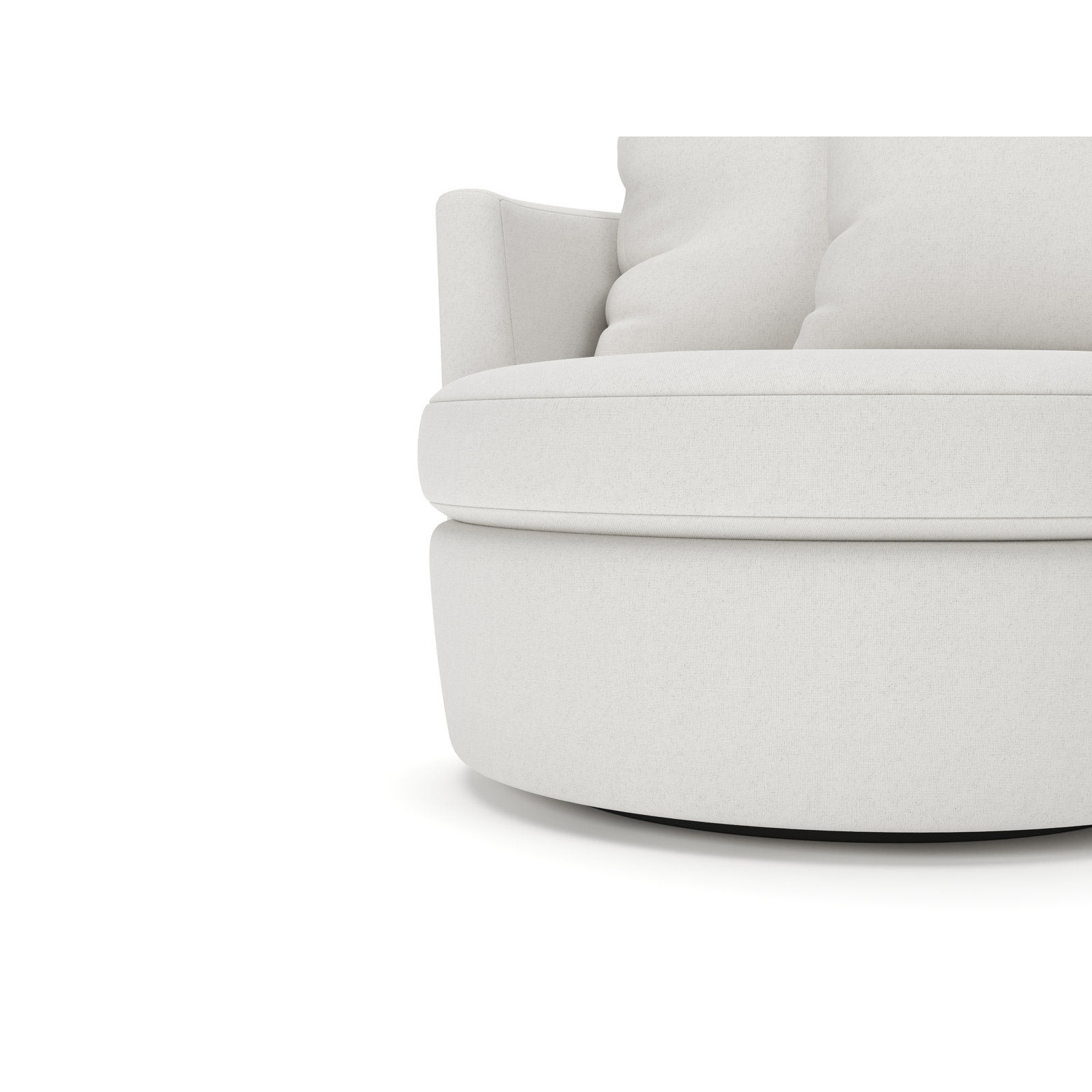 Dara Upholstered Swivel Accent Chair, Macarena Beige Basketweave