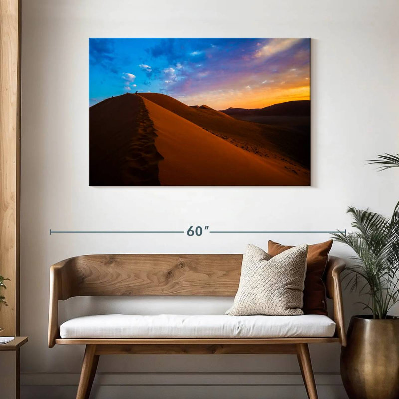 Alvord, coucher de soleil au-dessus du désert du Namib, H 30 po x l 45 po