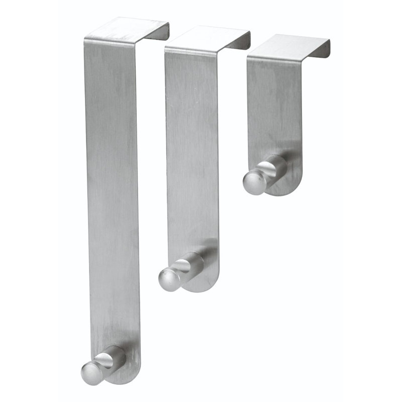 Stainless Steel Hanging 3 - Hook Coat Rack