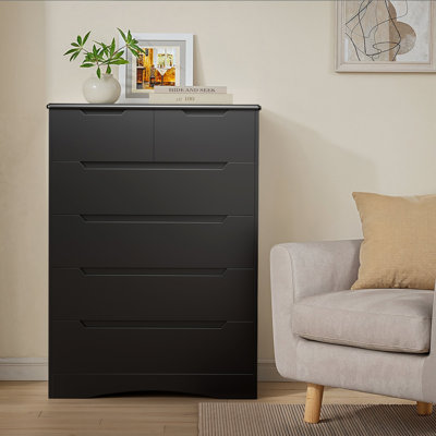 Cherea 43.7"W 6- Drawer Dresser  with concealed handles,storage cabinet