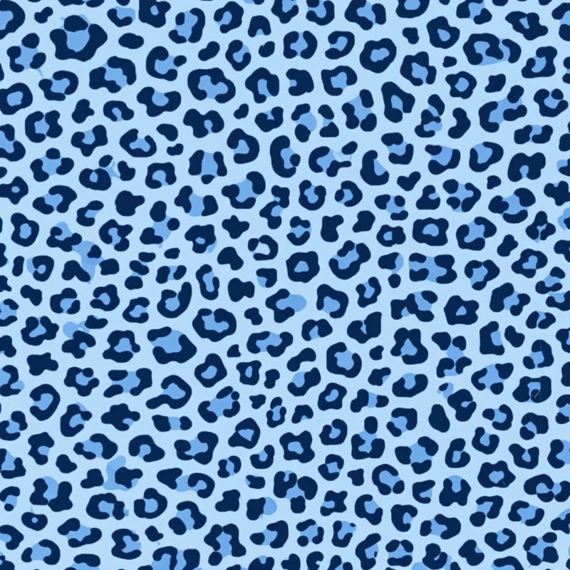 Couvertures à motif léopard, L 50 po x H 60 po, Bleu clair / bleu moyen