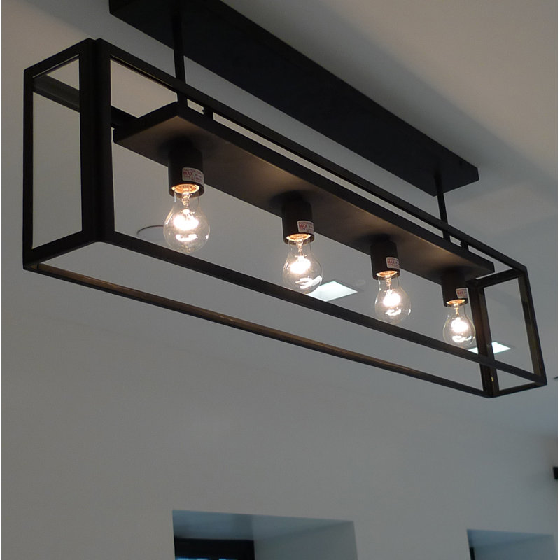 Affinity 4 - Light Semi Flush Mount, Weathered Brass