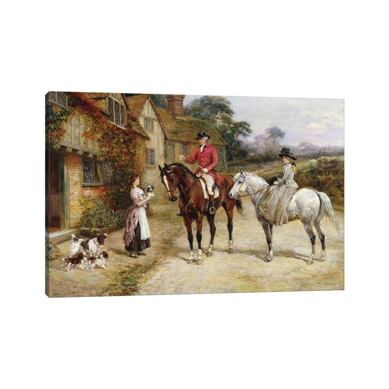 A Puppy For My Lady by Heywood Hardy - Wrapped Canvas Gallery-Wrapped Canvas Giclée, 66.04 cm H x 45.72 cm W x 1.91 cm D