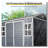 8 X 6Ft Resin Outdoor Storage Shed Waterproof Shed With Floor & Two Windows & Lockable Door, Tool Shed For Garden, Patio, Backyard ,Black