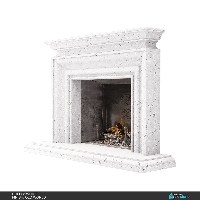 Napa Fireplace Surround, Old World White