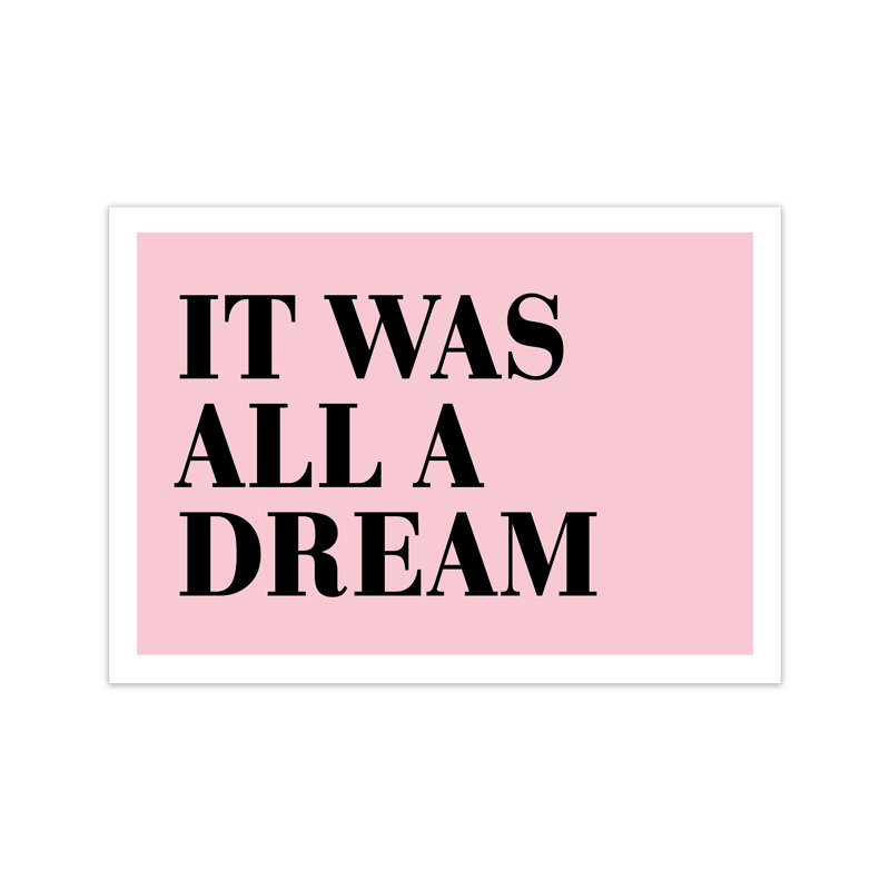 It Was All A Dream Neon Funk by Pixy Paper - Single Picture Frame Print, 59.4cm H x 84cm W x 1cm D, Unframed
