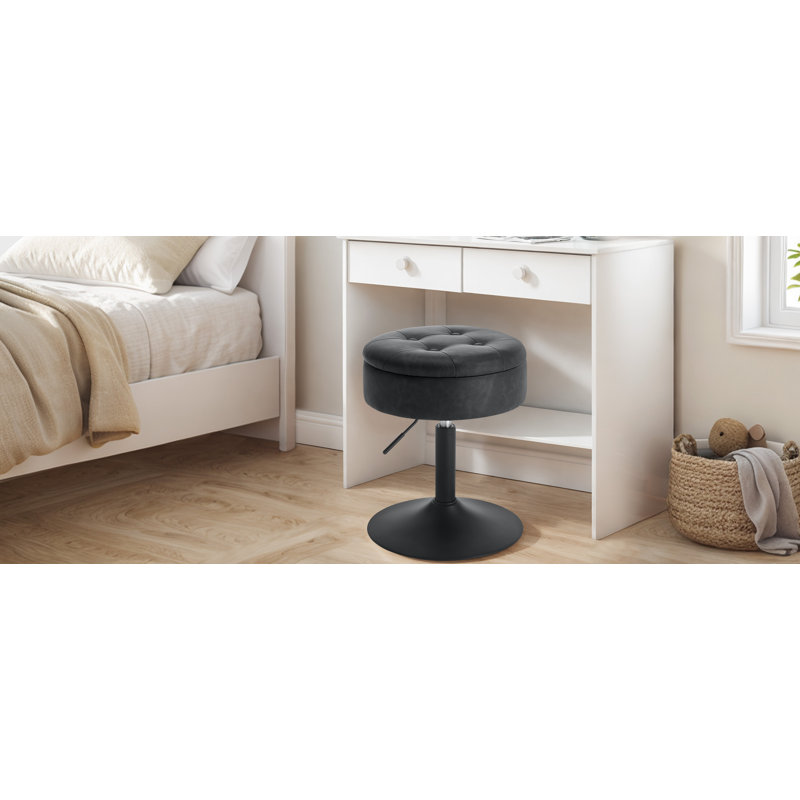 Manufactured Wood Accent Stool, Anthracite