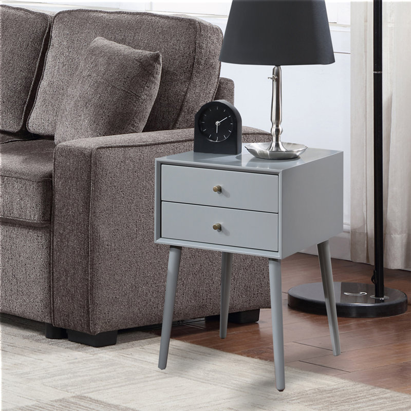 Table de chevet Mid Mid Modern, Gris