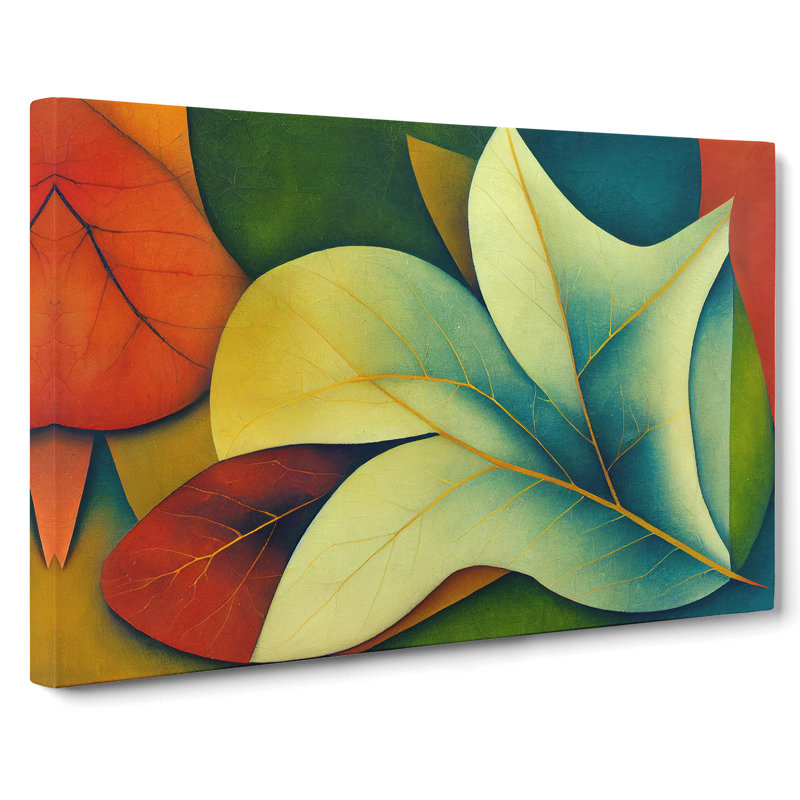 Enlightening Leaf Abstract - Wrapped Canvas, 50cm H x 76cm W x 3cm D