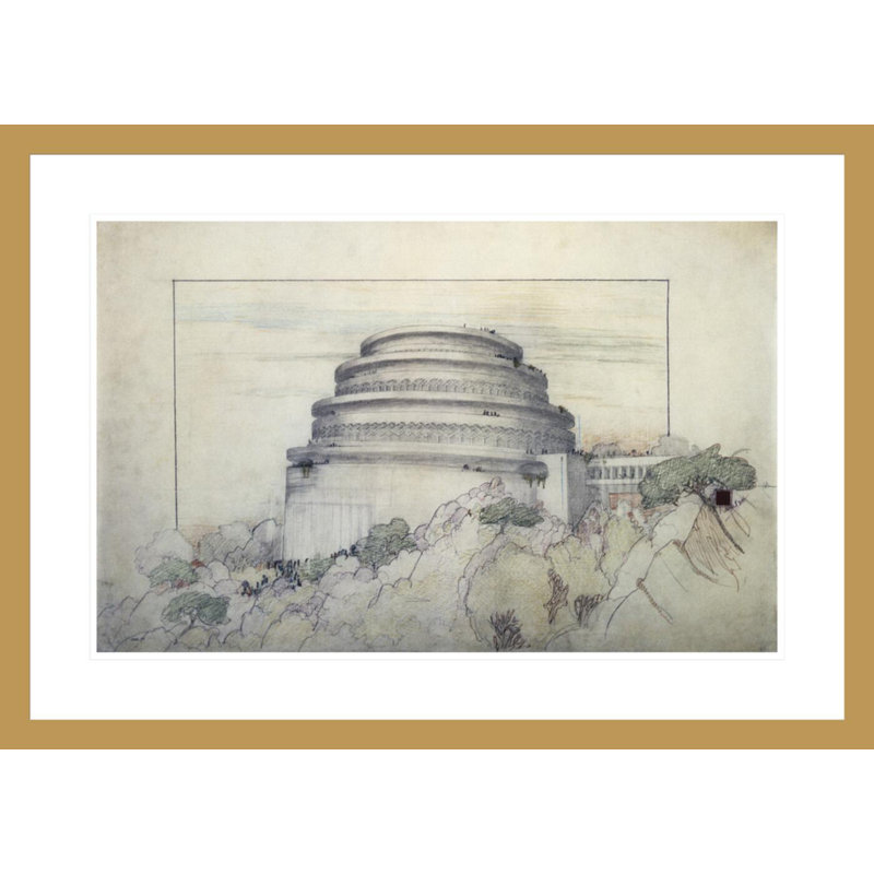 Gordon Gordon, objectif automobile (projet) (vue en perspective). «Sugarloaf Mountain MD» par Frank Lloyd Wright - impression giclée encadrée