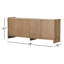 Buffet en bois massif de pin de 78 po de largeur Loats-119315055