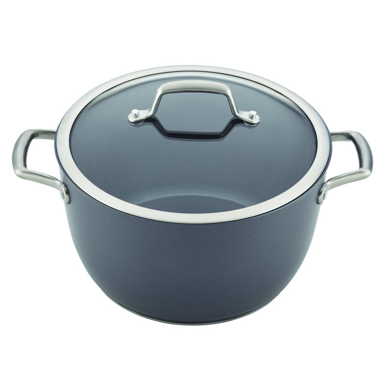 Accolade Forged Hard-Anodized Nonstick Cookware Induction Pots And Pans Set, 12 Piece, Moonstone