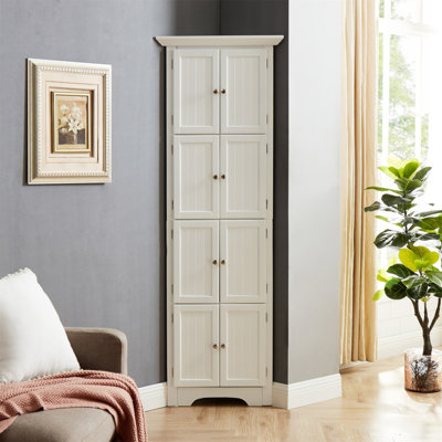 Grande armoire de rangement avec portes et 4 tablettes pour le salon, la cuisine, le bureau, la chambre à coucher, la salle de bain, moderne