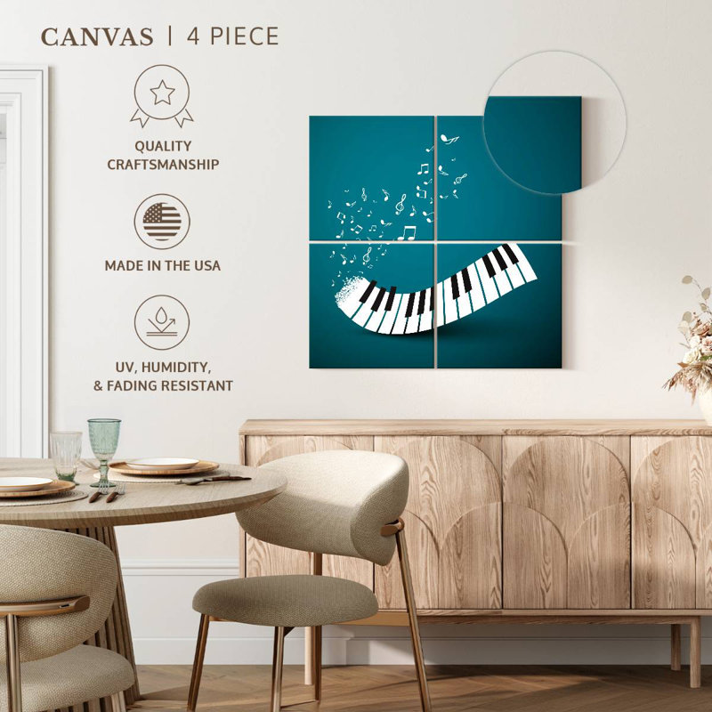Piano Keyboard Notes, 26" H x 26" W