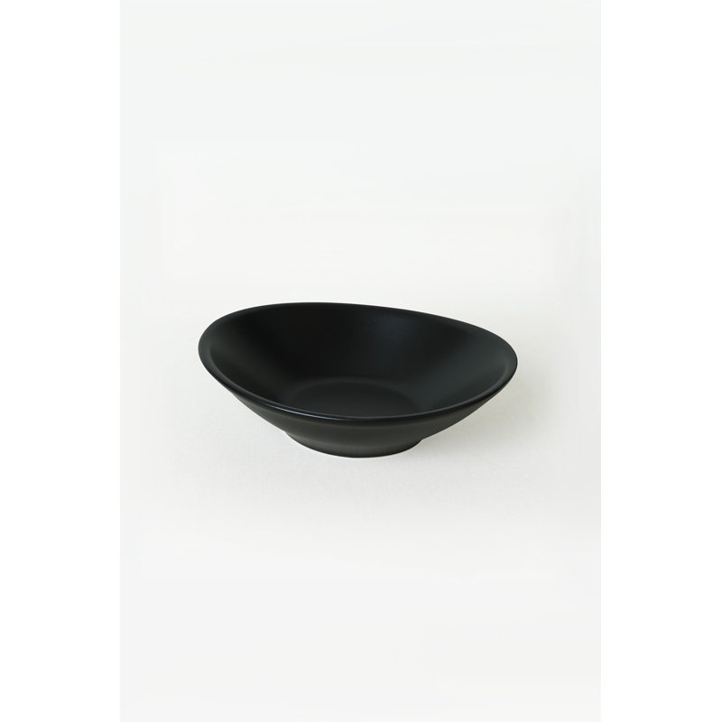Brayden Studio Bernave 100% CERAMIC Salad Bowl, Matte Black