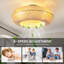 20" Boho Low Profile Flush Mount Ceiling Fan with Light, Handwoven Bamboo Caged Shade