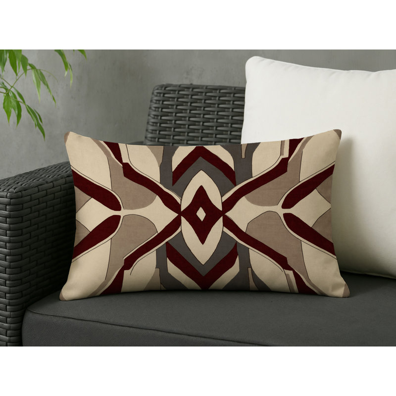 Quantum Patterns Indoor And Outdoor Throw Pillow, Rectangle 14"H x 20"W