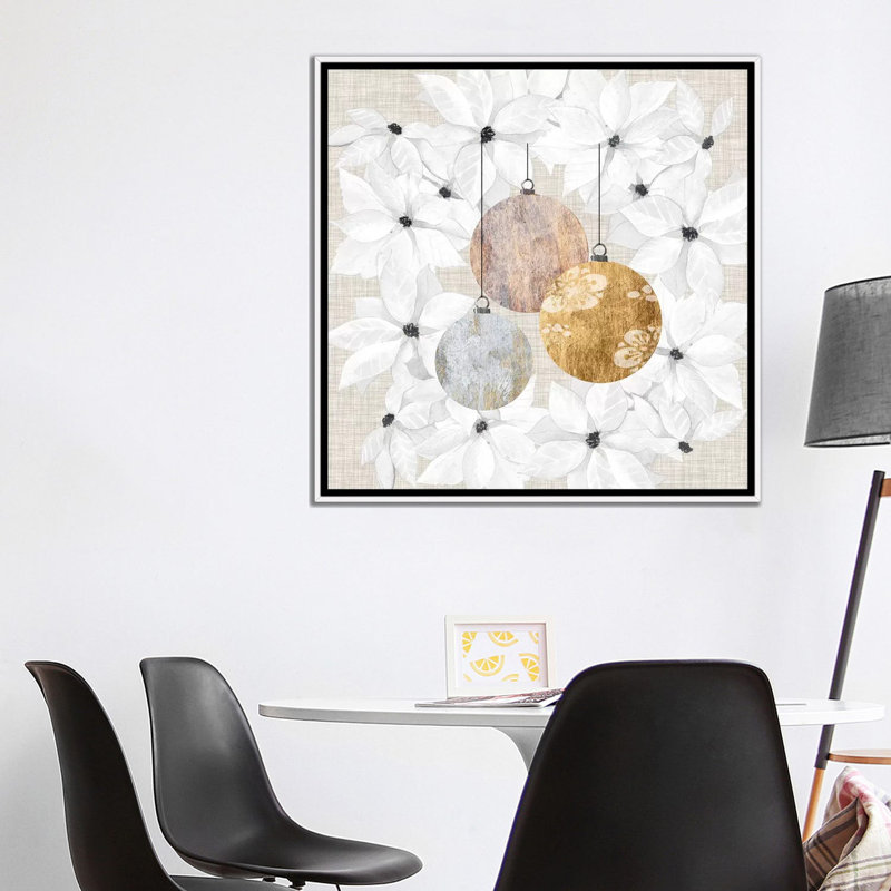 «Soph sophistiqué Noël IV» par Grace Popp - reproduction, Toile blanche encadrée, Pas de tapis, H 37 po x l 37 po x P 1,5 po