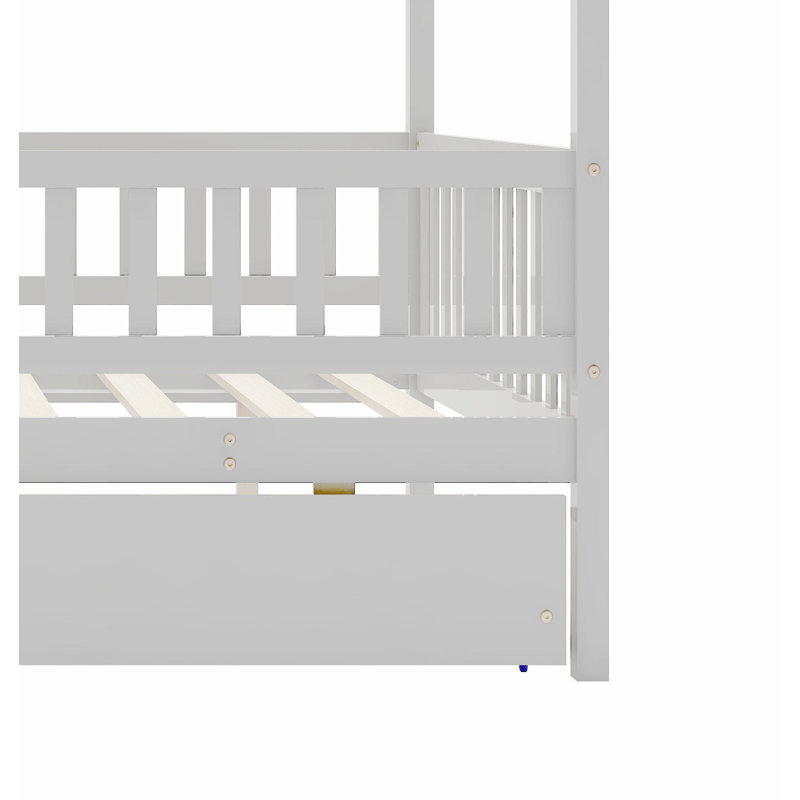 Hann Kids House Bed, Full, White