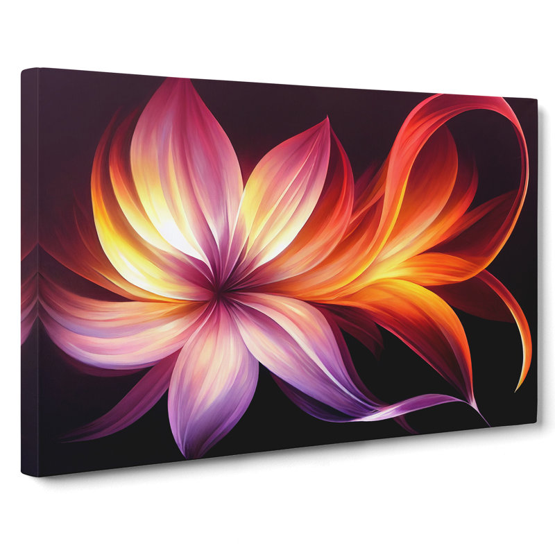 Incredible Modern Flower Art Abstract - Wrapped Canvas, 50cm H x 76cm W x 3cm D