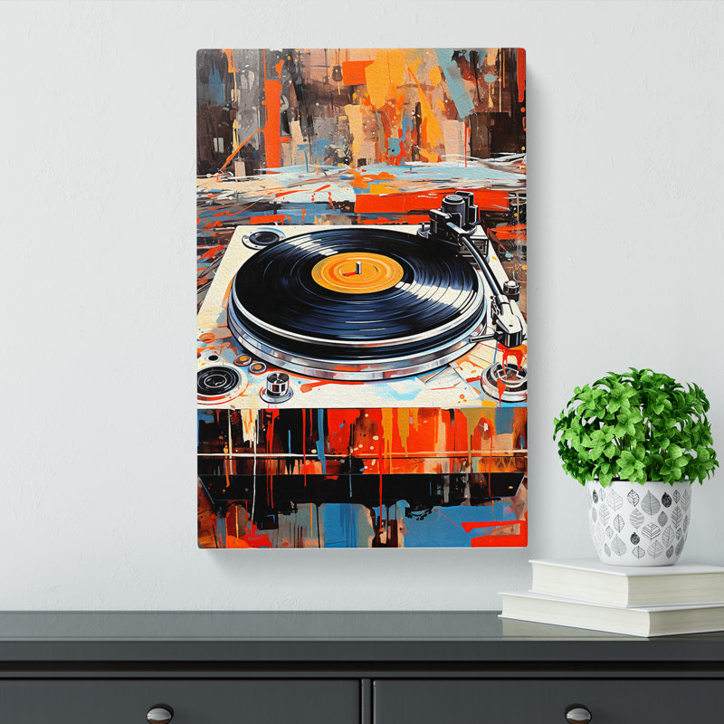 Record Player Informel - No Frame Print, 76cm H x 50cm W x 3cm D
