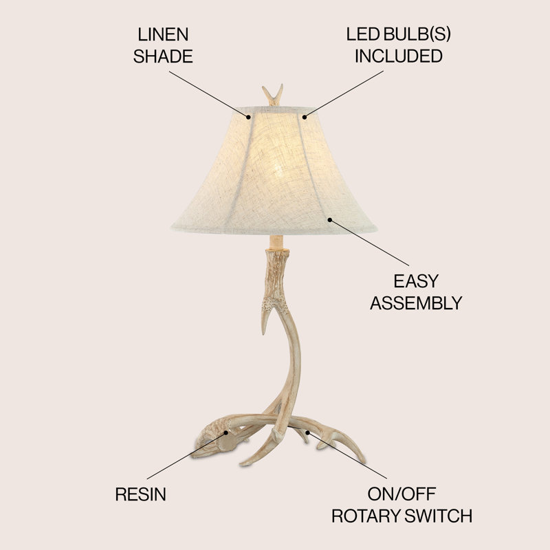 Lampe de table 28 po Kari, Beige