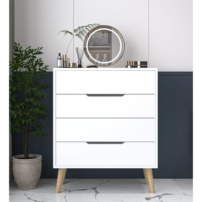 Commode 4 tiroirs - Pieds en bois