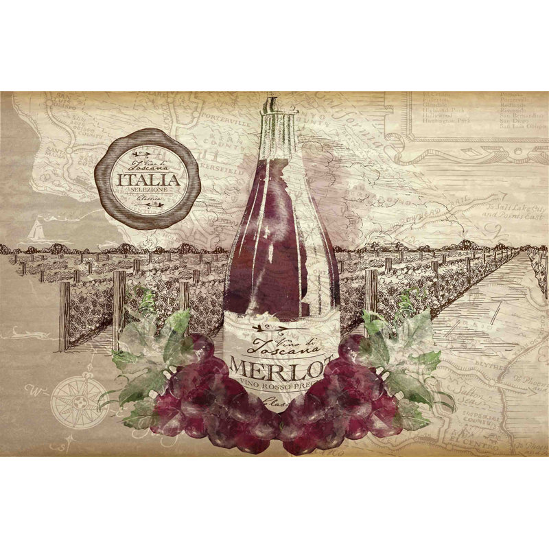 « wine 2 », reproduction d’art sur toile tendue, 20 po x 30 p