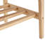 Table basse en bois massif de 47,8 cm de large avec double plateau, idéale pour le salon de beauté et la boutique moderne. Structure robuste. Hauteur : 41,4 cm. Convient aux appartements avec balcon.