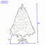 Sapin de Noël artificiel pré-illuminé de 1,20 m avec lumières DEL