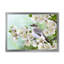 Oiseau gris sur une branche d'un arbre en fleurs - Peinture sur toile-60162851-60162859
