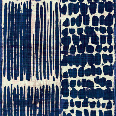 " Indigo Batik III " by Wild Apple Portfolio
